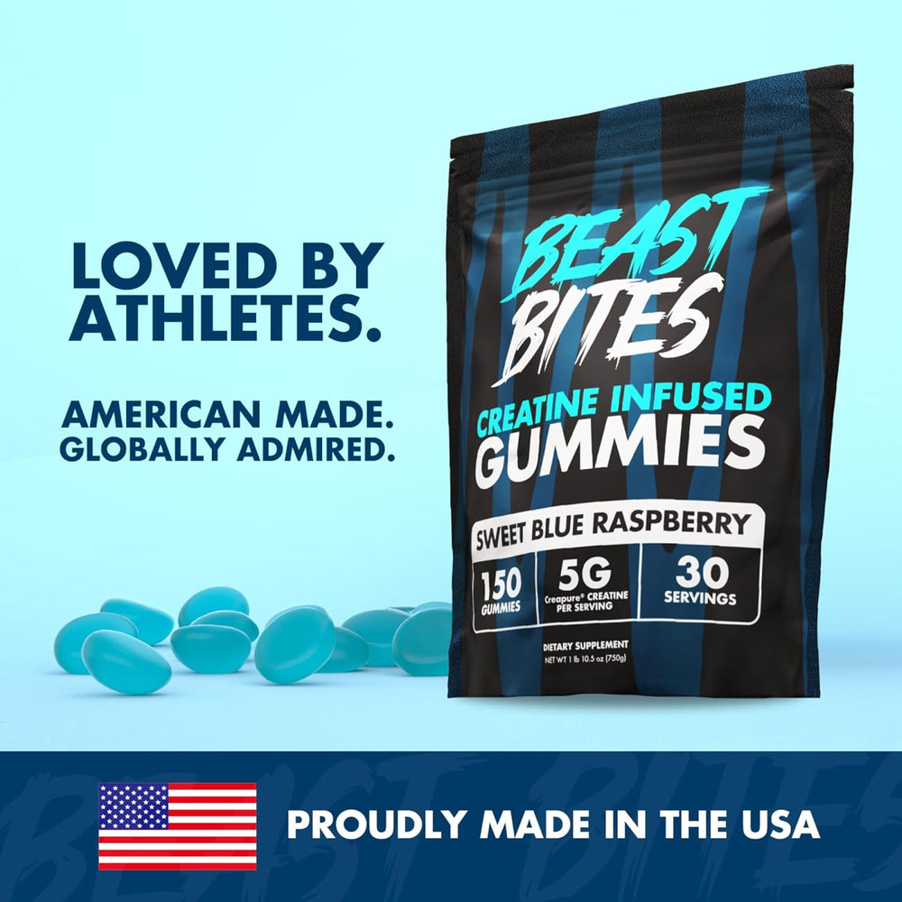 Beast Bites Creatine Gummies 3-Pack Bundle — 450 Gummies | 90 Servings | 5g Creapure® | Organic Wellness Hub
