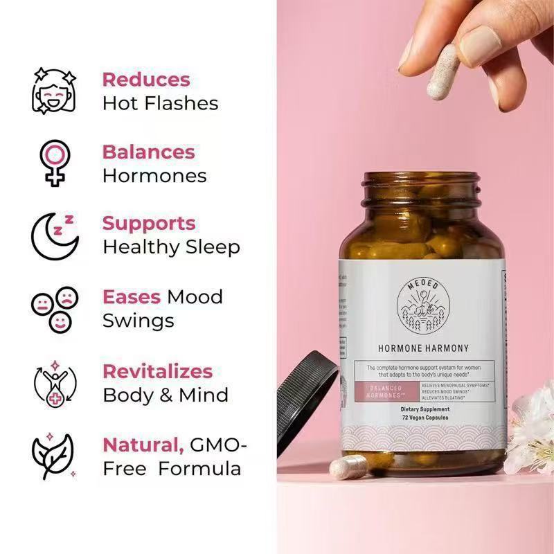 MEOED Hormone Harmony Menopause Relief Capsules 72ct - Balanced Hormone Support | Organic Wellness Hub
