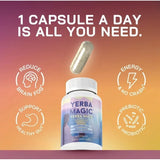 Yerba Magic Yerba Mate Capsules 3-Pack Bundle | 100% Pure Unsmoked | 75mg Natural Caffeine | 180 Capsules – 90-Day Supply