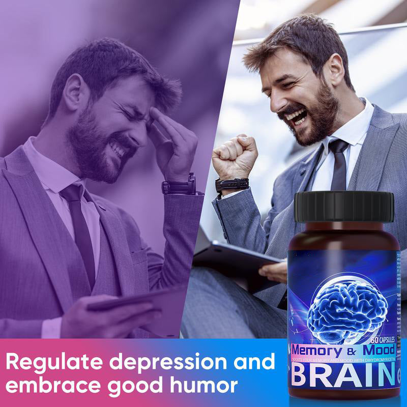 BRAIN Memory & Mood Capsules - Dihydromyricetin Nootropic Supplement - 60 Capsules | Organic Wellness Hub