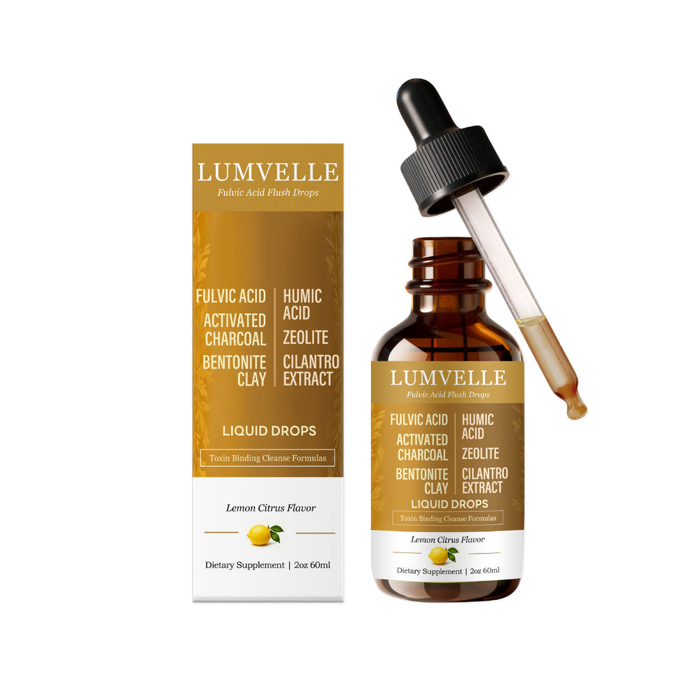 Lumvelle Fulvic Acid Flush Drops Lemon Citrus 2 oz (60ml) | Organic Wellness Hub