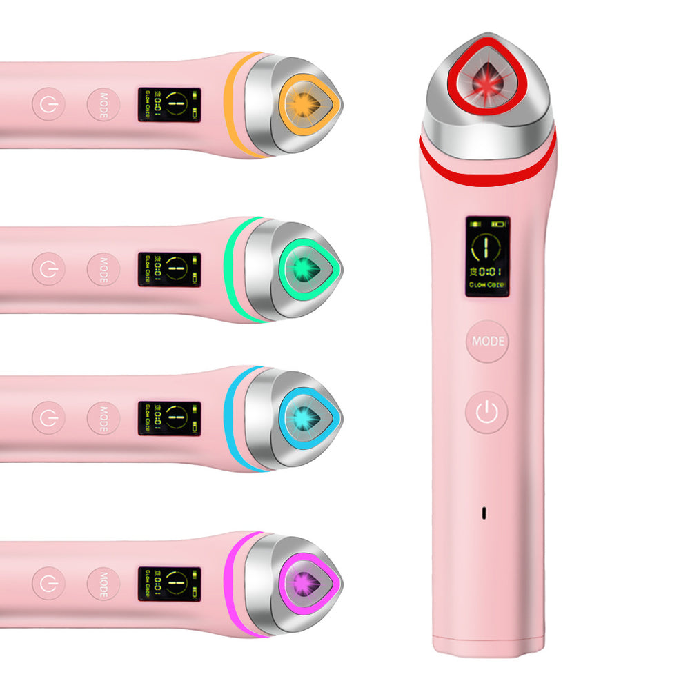 7 Color LED Light Therapy Face & Neck Massager | EMS Microcurrent Skin Rejuvenation Beauty Device | Organic Wellness Hub