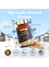 Totaria Health Vitamin B Complex Plus 13-in-1 3-Pack – Energy & Nervous System Support | 360 Capsules | Organic Wellness Hub
