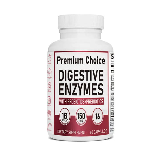 3-Pack Premium Digestive Enzymes with Probiotics & Prebiotics | 16 Enzymes | 1B CFUs | 180 Capsules – Organic Wellness Hub