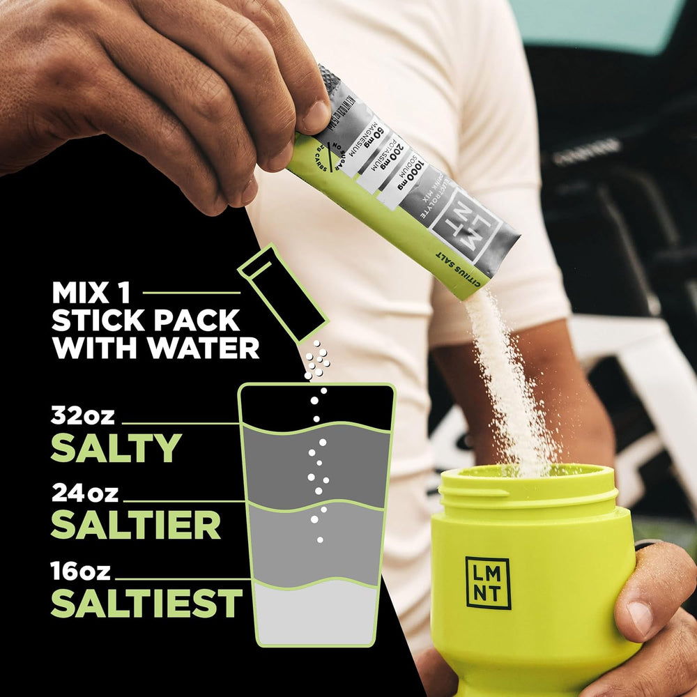 LMNT Electrolyte Drink Mix Citrus Salt 4x30 Stick Packs | 1000mg Sodium | No Sugar | Lab Tested | Organic Wellness Hub