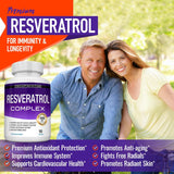Resveratrol Complex 1800mg Natural Antioxidant 90 Capsules (3 PCS Set) | Lab Tested & Quality Guaranteed | Organic Wellness Hub