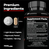 Prime Labs Prime Test Testosterone Booster for Men | Natural Stamina, Energy & Strength Supplement – 60 Caplets | Lab Tested | Organic Wellness Hub