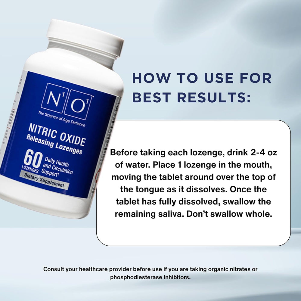 N1O1 Nitric Oxide Releasing Lozenges - Whole-Body Wellness & Vitality Support (60ct) | Organic Wellness Hub