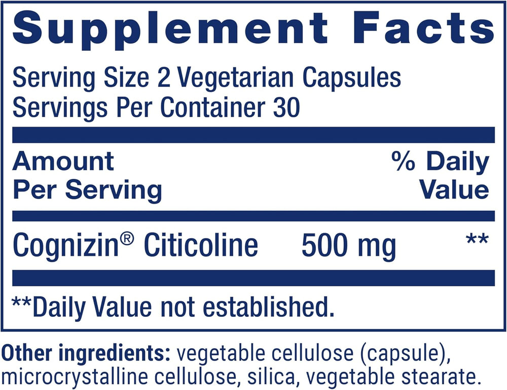 Life Extension Citicoline (CDP-Choline) 3-Pack, Enhances Cognitive & Memory Function, 180 Vegetarian Capsules - Organic Wellness Hub