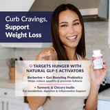 SkinnyFit GLP-1 Natural Slimming Probiotic 3-Pack | Berberine Extract for Appetite Control, Cravings & Healthy Weight Management – 90 Capsules | Organic Wellness Hub