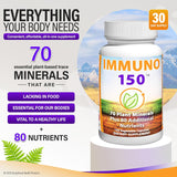 Immuno 150 3-Pack – 450 Veggie Caps, 150-Day Immune & Mineral Support Bundle | Organic Wellness Hub