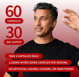 Nitric Oxide Booster Capsules 60 Count – Circulation, Performance & Recovery Support | Organic Wellness Hub
