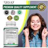 Citrus Bergamot 1500mg | 25:1 Extract with BioPerine� | Antioxidant & Immune Support | 90 Capsules - Toplux Nutrition
