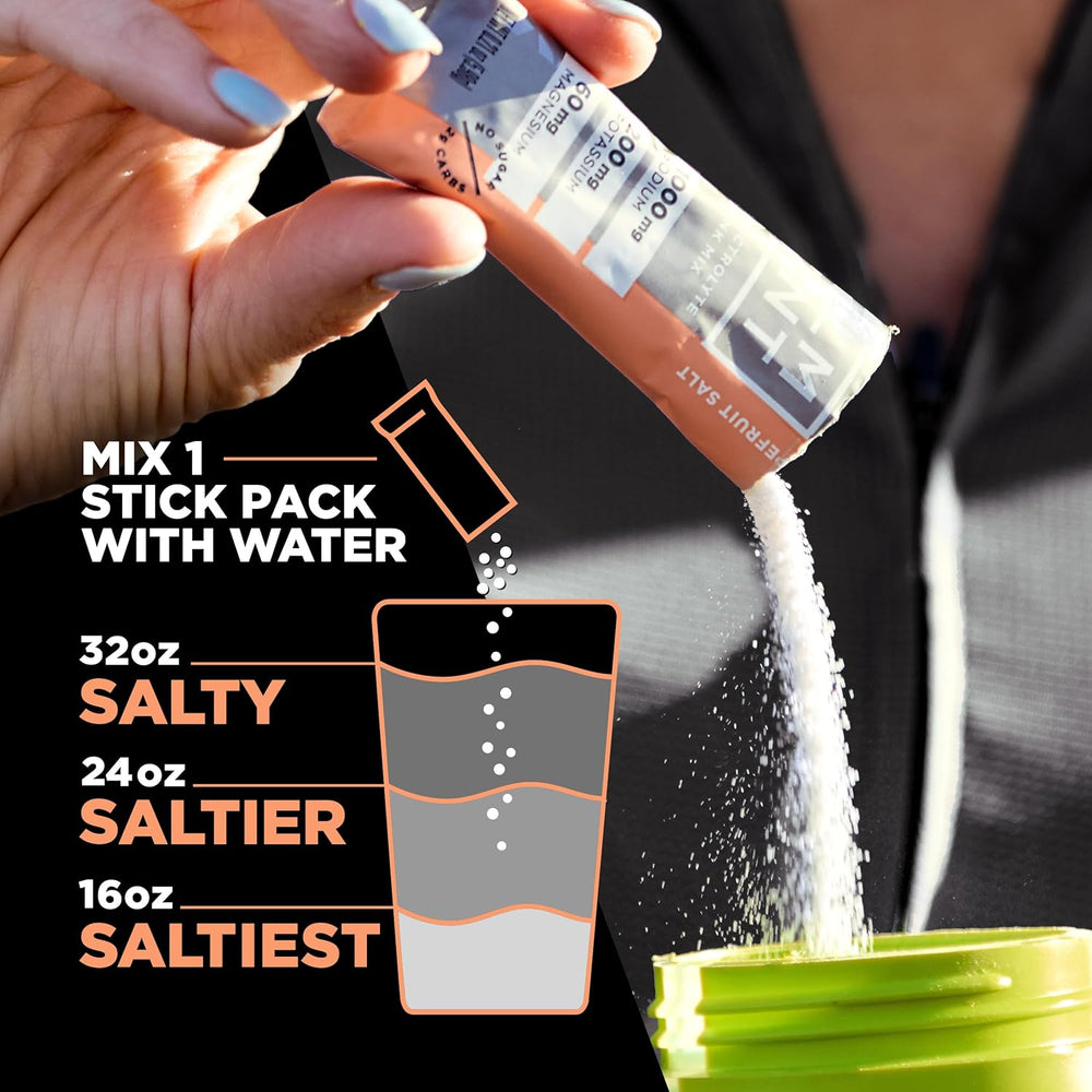 LMNT Electrolyte Drink Mix Grapefruit Salt 4x30 Stick Packs | 1000mg Sodium | No Sugar | Lab Tested | Organic Wellness Hub