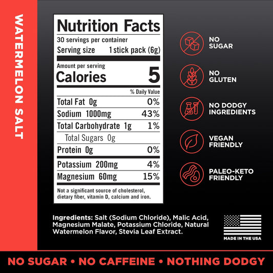 LMNT Electrolyte Drink Mix Watermelon Salt 30 Stick Packs | Sugar-Free Hydration Support | Organic Wellness Hub
