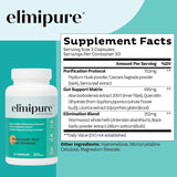 Elimipure Detox & Digestive Health Supplement 90 Capsules (3 Bottles) | Lab Tested & Vegan | Organic Wellness Hub