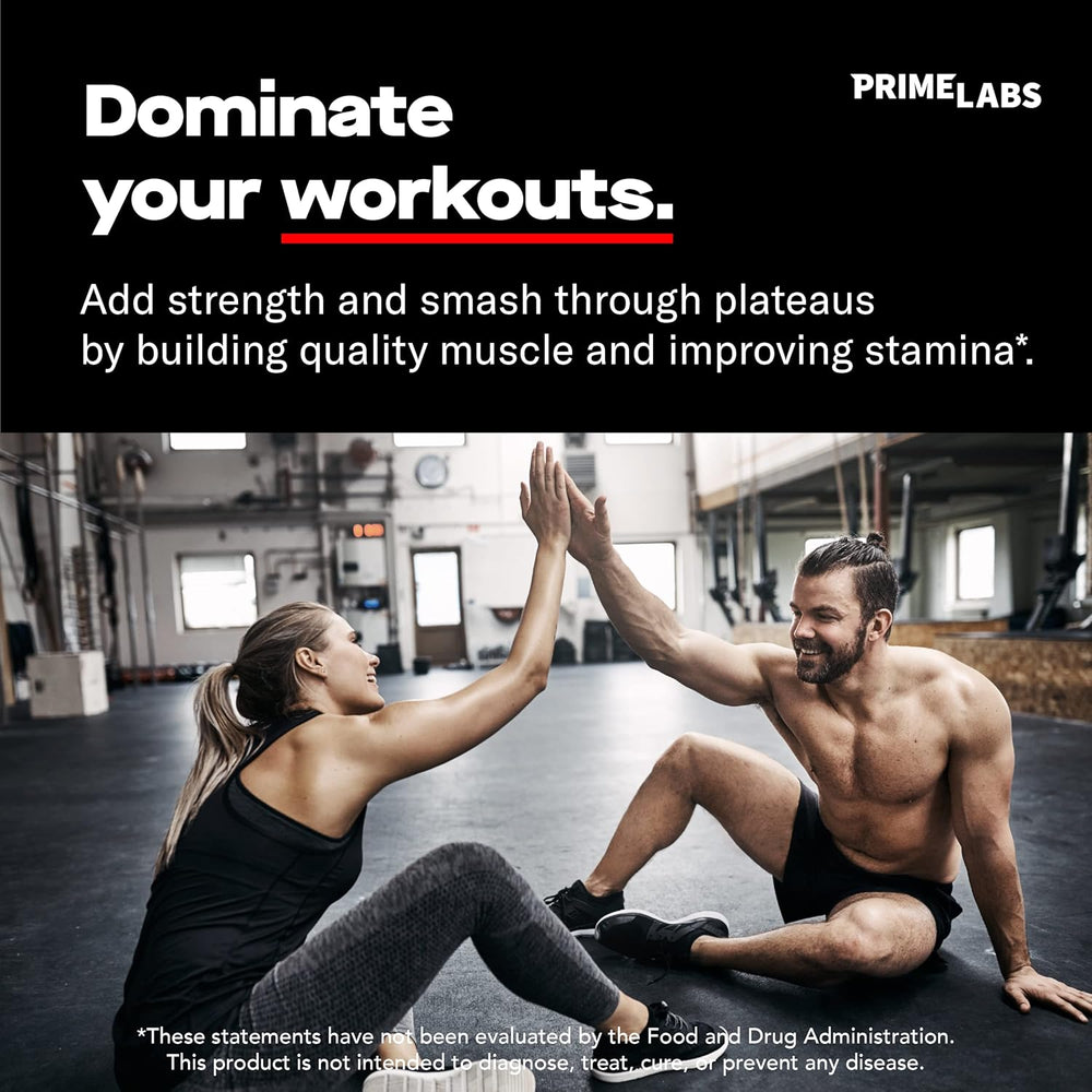 Prime Labs Prime Test Testosterone Booster 3-Pack | 180 Caplets | Natural Stamina, Energy & Strength | Lab Tested | Organic Wellness Hub