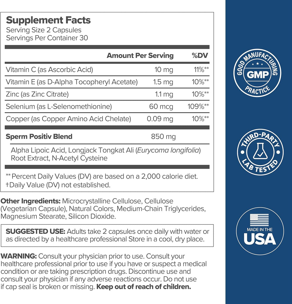 Preggo Sperm Health 3-Pack Bundle | 180 Vegan Capsules | Sperm Count, Motility & Testosterone Support | Lab Tested | Organic Wellness Hub