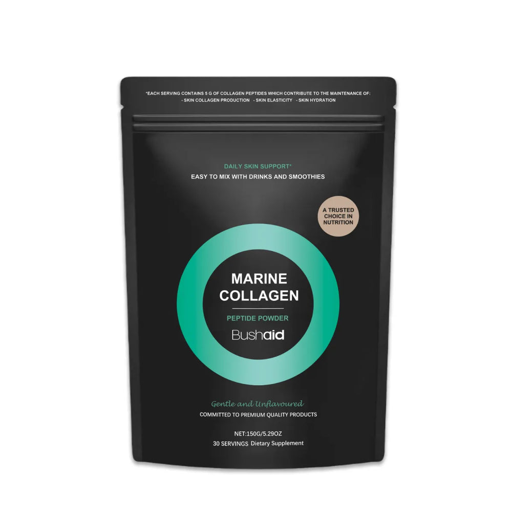 Bushaid Marine Collagen Peptide Powder 3-Pack Bundle | 450g | 90 Servings | Lab Tested | Best Value Skin Supplement — Organic Wellness Hub