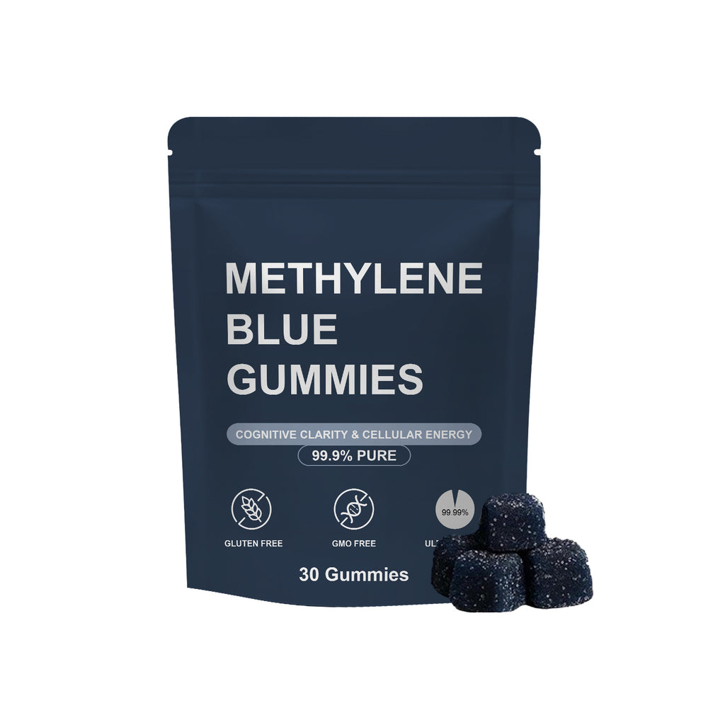 Methylene Blue Gummies 99.9% Pure - 30 Gummies | Cognitive Clarity and Cellular Energy Supplement Gluten Free GMO Free