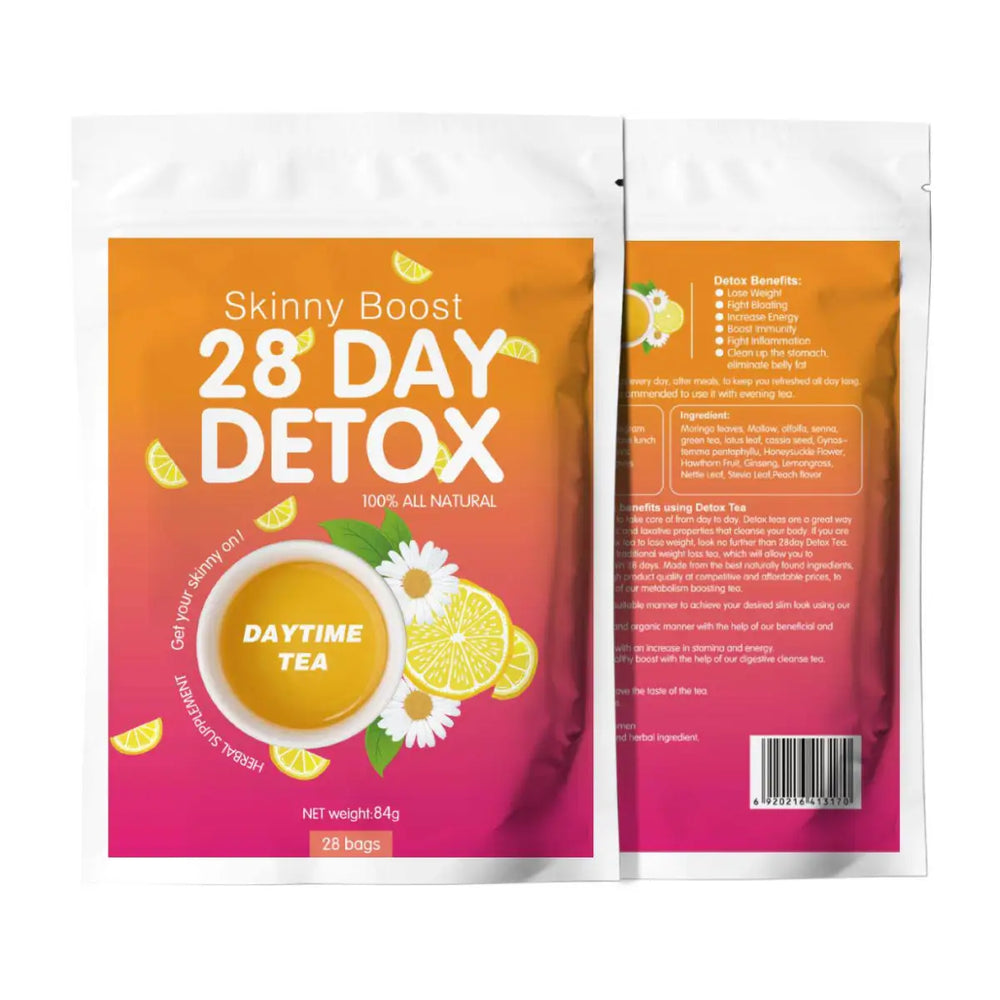 3-Pack Skinny Boost 28 Day Detox Daytime Tea | 100% Natural Herbal Slimming Tea – 84 Bags