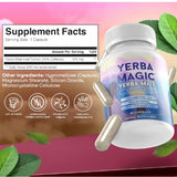 Yerba Magic Yerba Mate Capsules | 100% Pure Unsmoked | 75mg Caffeine | South American Herbal Supplement ? 60 Capsules