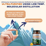 Triple Strength Omega-3 Fish Oil 3,600mg - 1300mg EPA & 860mg DHA, 120 Lemon Softgels | Organic Wellness Hub