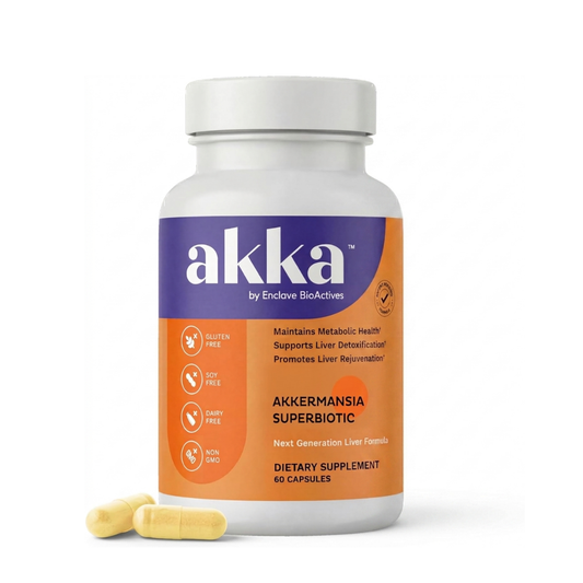 Akka Akkermansia Superbiotic Capsules for Gut & Liver Health | 60 Capsules | Organic Wellness Hub