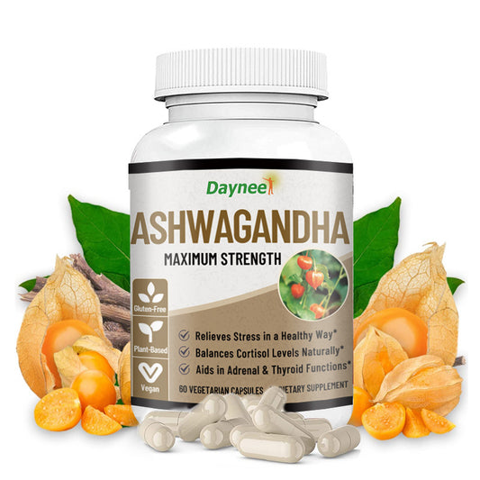Ashwagandha Maximum Strength - Stress Relief, Cortisol Balance, 60 Vegetarian Capsules, Vegan, Gluten-Free | Organic Wellness Hub