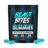 
Beast Bites Creatine Infused Gummies — 5g Creapure® Per Serving | 150 Gummies | Sweet Blue Raspberry | Organic Wellness Hub