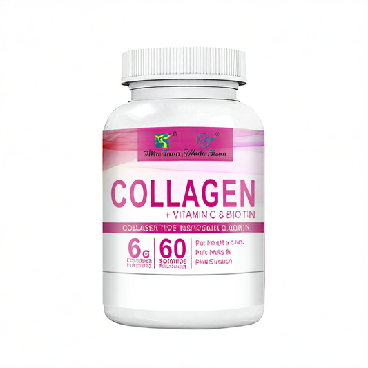 Collagen Capsules with Vitamin C & Biotin 6g -- Hair, Skin & Nail Support | 60 Servings | Organic Wellness Hub