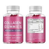 Collagen Gummies with Biotin & Vitamin C - Hair, Skin & Nail Support | 60 Count | Organic Wellness Hub