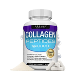 Collagen Peptides Capsules – 5 Types (I, II, III, V, X) | 1800mg Per Serving | Lab Tested | Organic Wellness Hub