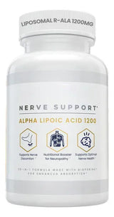 Alpha Lipoic Acid 1200mg Nerve Support Supplement | Liposomal R-ALA | 20-in-1 Formula with BioPerine® | Supports Nerve Discomfort, Neuropathy & Optimal Nerve Health | Enhanced Absorption Capsules
