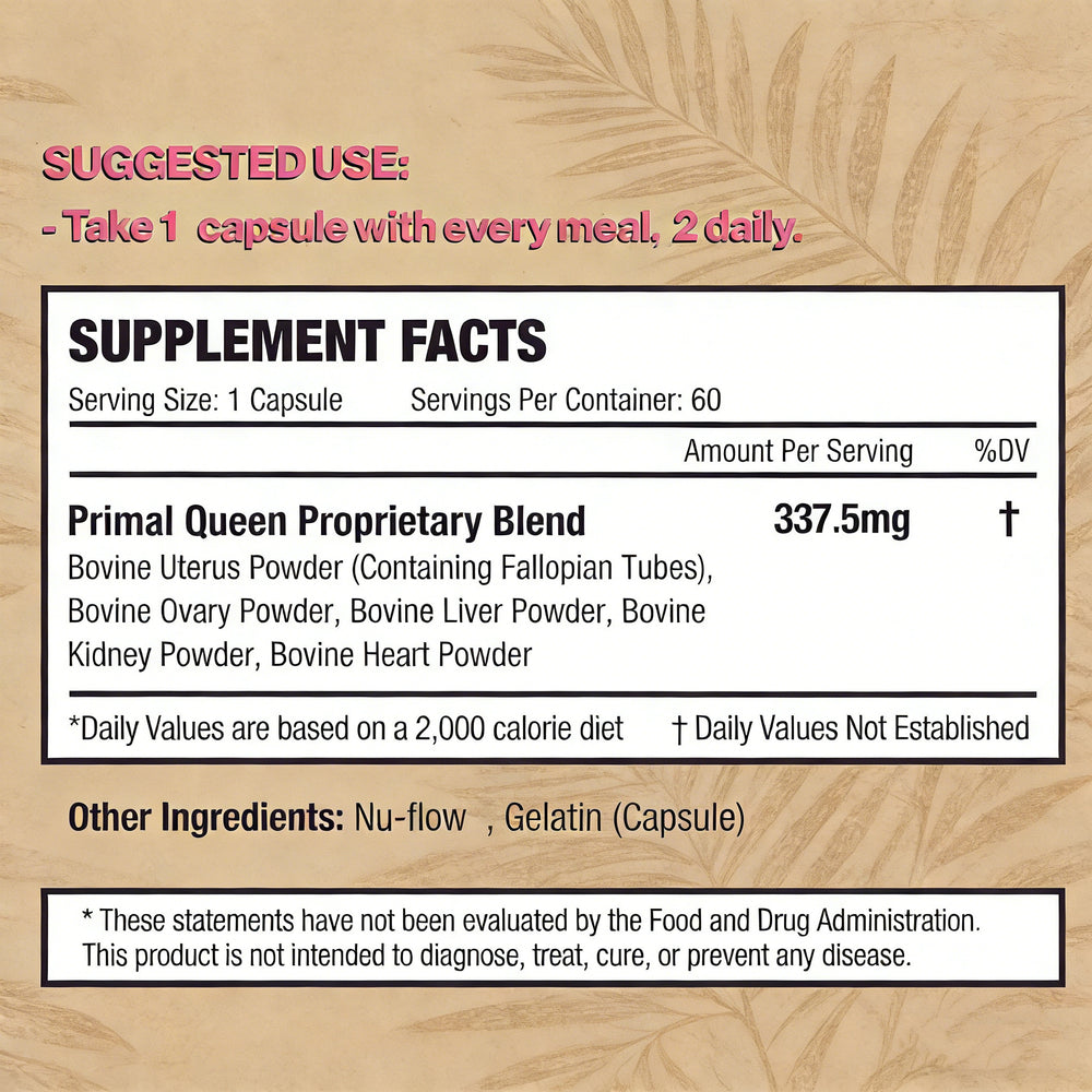 Prime Beef Organ Supplement Capsules | Grass-Fed & Pasture-Raised Beef Organs | 60 Capsules | Lab Tested | Organic Wellness Hub