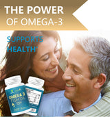 Omega 3 Fish Oil 1000mg 3-Pack | 300 Mini Softgels EPA & DHA | Organic Wellness Hub