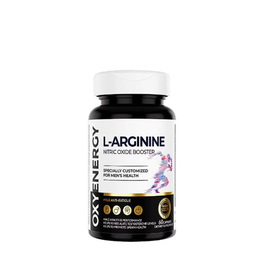 L-Arginine Nitric Oxide Booster for Men | 60 Capsules | Organic Wellness Hub