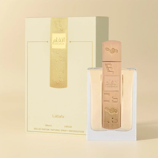Lattafa Angham Eau de Parfum 100ml | Golden Amber Musical Fragrance - Organic Wellness Hub