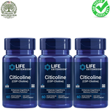 Life Extension Citicoline (CDP-Choline) 3-Pack, Enhances Cognitive & Memory Function, 180 Vegetarian Capsules - Organic Wellness Hub