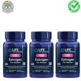 Life Extension Estrogen for Women 3-Pack, Soy Isoflavones, Dong Quai & Chaste Berry, 90 Vegetarian Tablets - Organic Wellness Hub