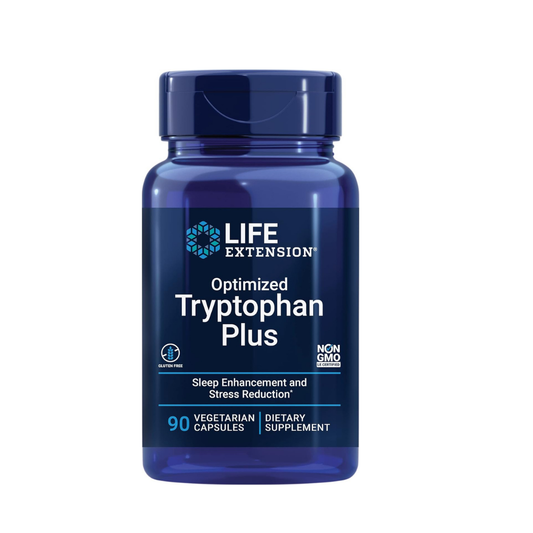 Life Extension Optimized Tryptophan Plus - 90 Vegetarian Capsules | Sleep Enhancement & Stress Reduction - Organic Wellness Hub