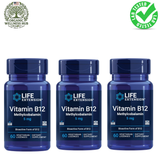 Life Extension Vitamin B12 Methylcobalamin 5mg - 60 Vegetarian Lozenges (Pack of 3) | Bioactive B12 Supplement - Organic Wellness Hub