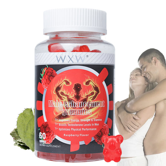 Male Enhancement Gummies for Men Raspberry Flavor Energy and Stamina Support 60 Gummies Organic Wellness Hub
