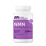 Micro Ingredients NMN 1000mg ? Ultimate 10-in-1 -Nicotinamide Mononucleotide Supplement | 120 Vegetarian Capsules | NAD+ Booster, Anti-Aging & Energy Support | cGMP Certified | Organic Wellness Hub