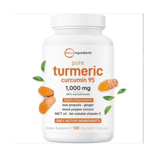 Micro Ingredients Pure Turmeric Curcumin 95 - 1000mg with BioPerine� Black Pepper Extract