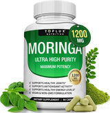 Moringa Capsules 1200mg - Ultra High Purity | Maximum Potency | Vegan & Non-GMO | Lab Tested | Organic Wellness Hub