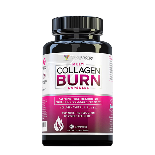 Multi Collagen Burn Capsules - Caffeine-Free Metabolism Boost & Visible Cellulite Reduction | Organic Wellness Hub