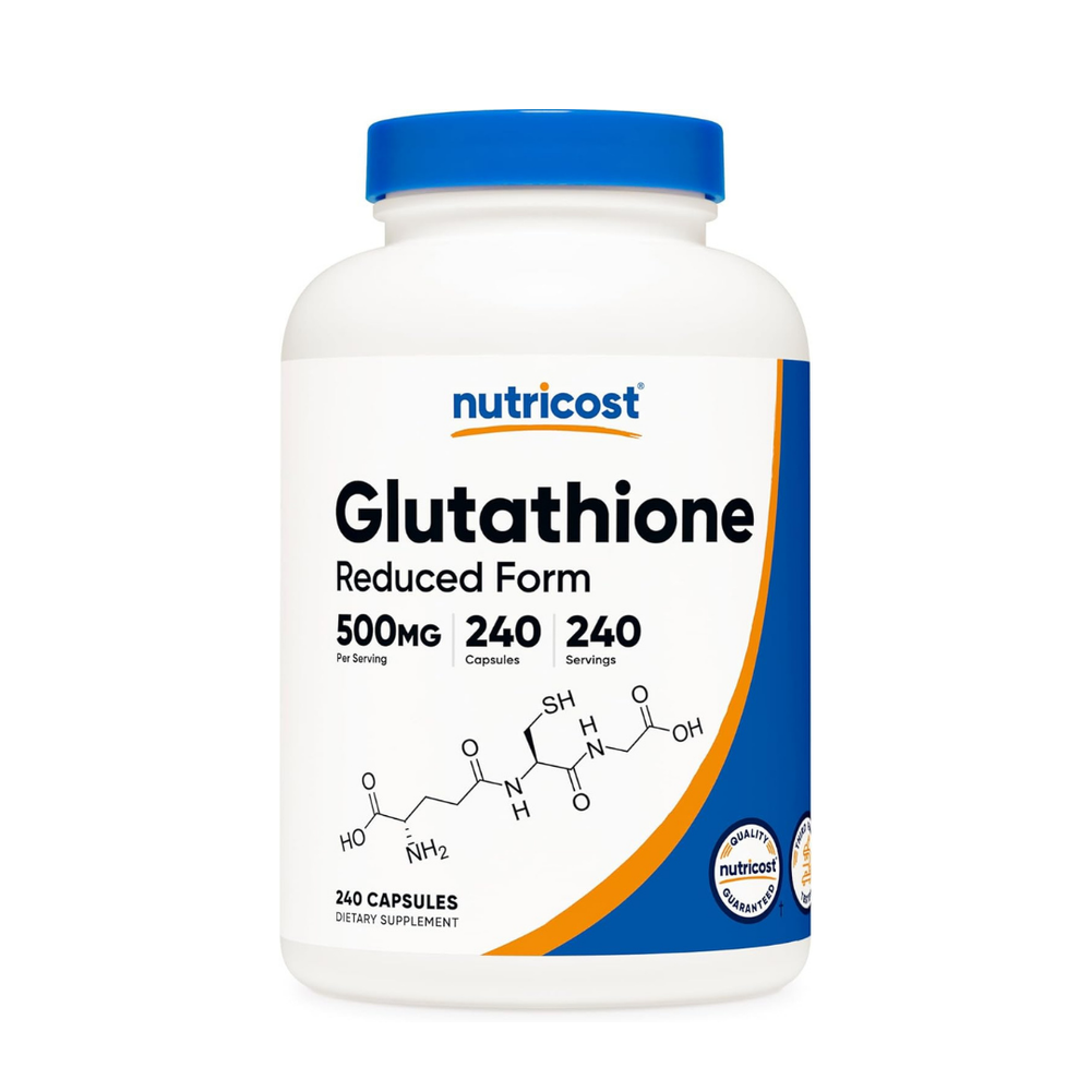 Nutricost Glutathione Reduced Form 500mg – 240 Capsules | Antioxidant Support Supplement | Organic Wellness Hub