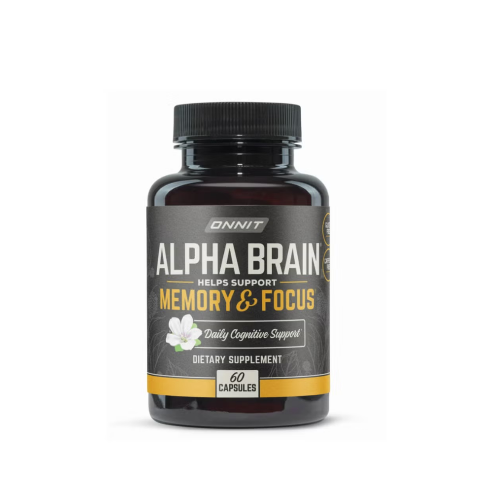 Onnit Alpha Brain 60 Capsules – Memory & Focus Nootropic Supplement | Lab Tested