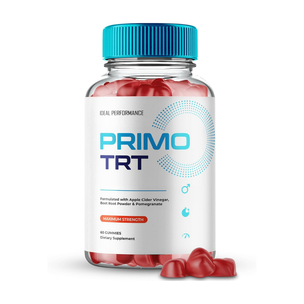 Primo TRT Gummies for Men Maximum Strength | Testosterone Support Gummies | 60 Gummies | Lab Tested | Organic Wellness Hub